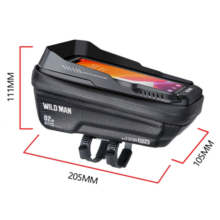 WILD MAN XT2S 1L EVA Hard Shell Mountain Bike Front Beam Bag Cycling Waterproof Phone Bag Reluova