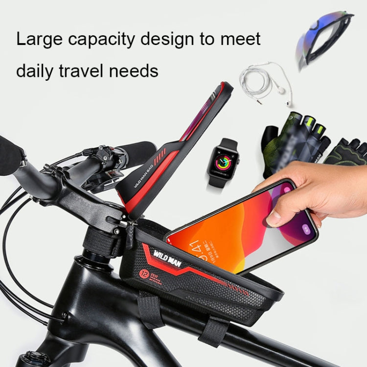 WILD MAN ES12 1L Mountain Bike Front Beam Bag Bicycle Waterproof Phone Saddle Bag Reluova