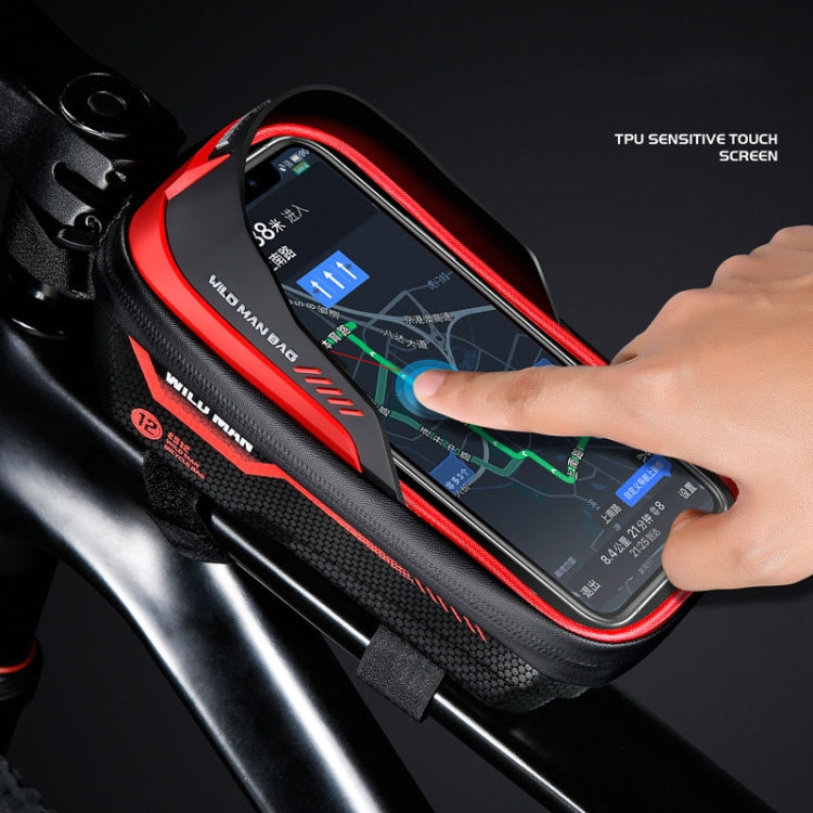 WILD MAN ES12 1L Mountain Bike Front Beam Bag Bicycle Waterproof Phone Saddle Bag Reluova