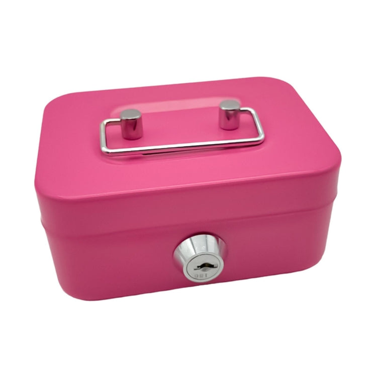 Portable Metal Safe Cash Box Piggy Bank Money Organizer with Key