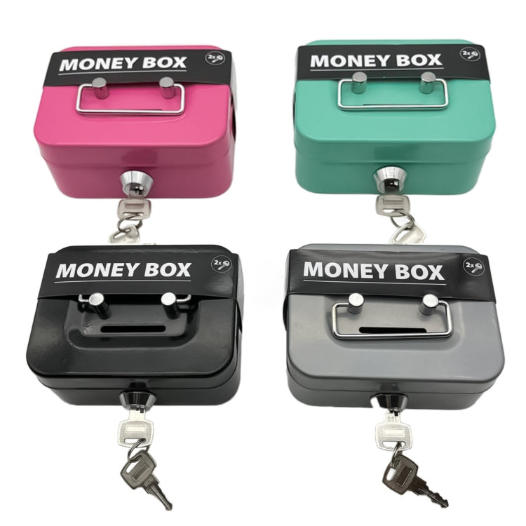 Portable Metal Safe Cash Box Piggy Bank Money Organizer with Key My Store