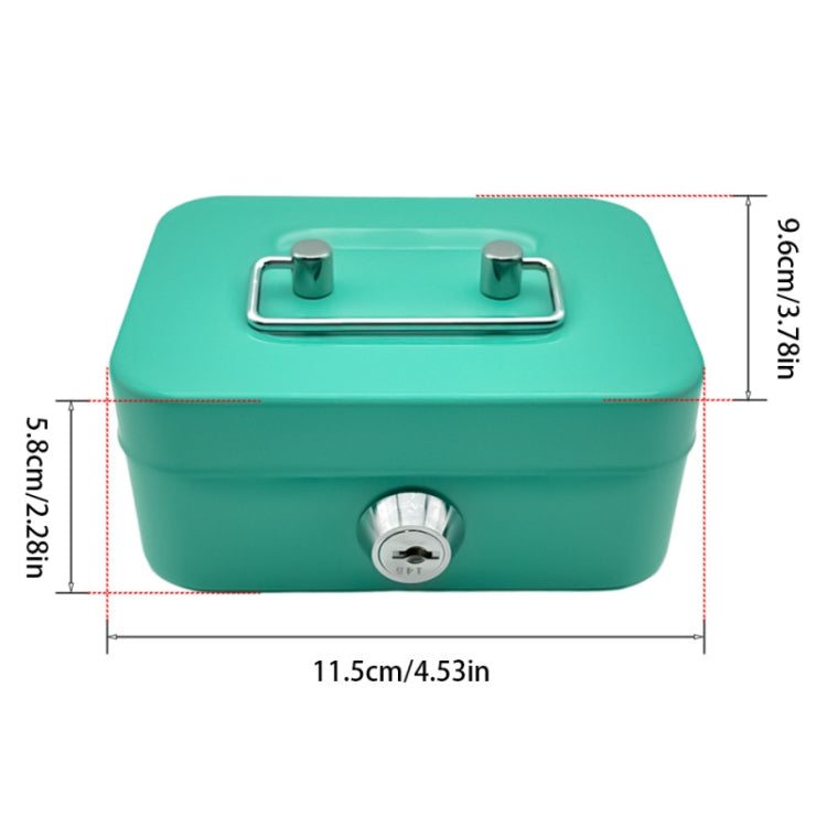 Portable Metal Safe Cash Box Piggy Bank Money Organizer with Key My Store