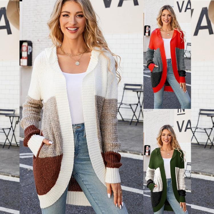 Women Casual Mid-Length Hooded Knit Cardigan Jacket My Store