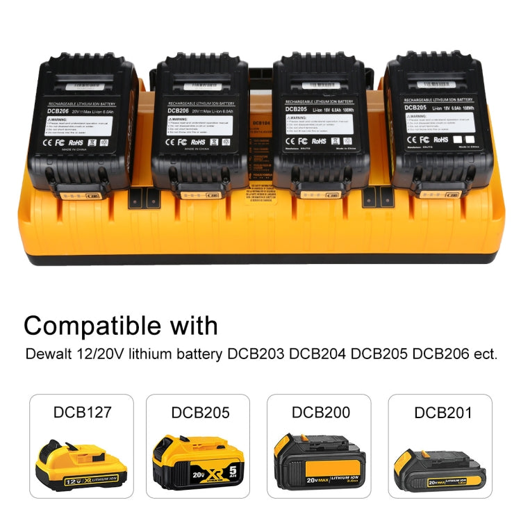 DCB104 Portable Fast Charger 12V-20V Electric Tool Lithium Battery Charger, For Dewalt DCB127 / DCB200 / DCB205 / DCB206 My Store