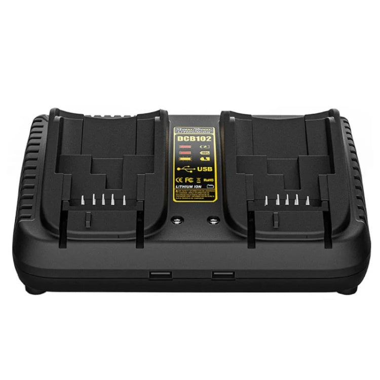 DCB102 For DeWalt 10.8V-20V Lithium Battery Dual Charger