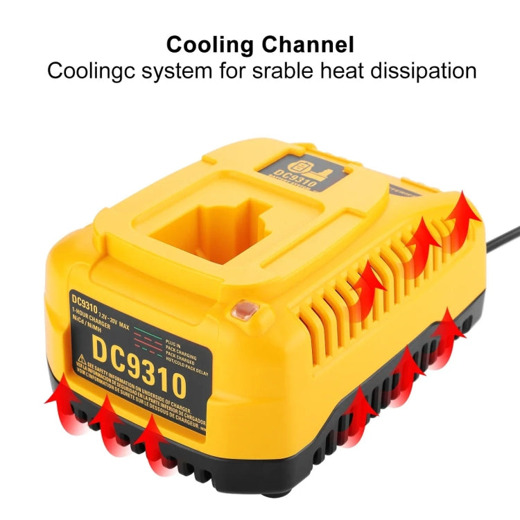 DCB9310 Fast Battery Charger for Dewalt 7.2V-18V XRP NI-CD NI-MH Battery