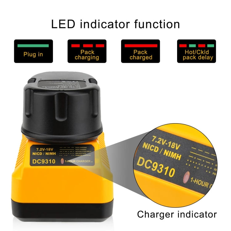 DCB9310 Fast Battery Charger for Dewalt 7.2V-18V XRP NI-CD NI-MH Battery My Store