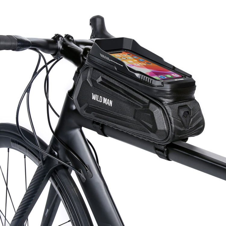 WILD MAN XT5 1.2L EVA Hard Shell Bike Front Beam Bag Touch Screen Phone Waterproof Bag Reluova