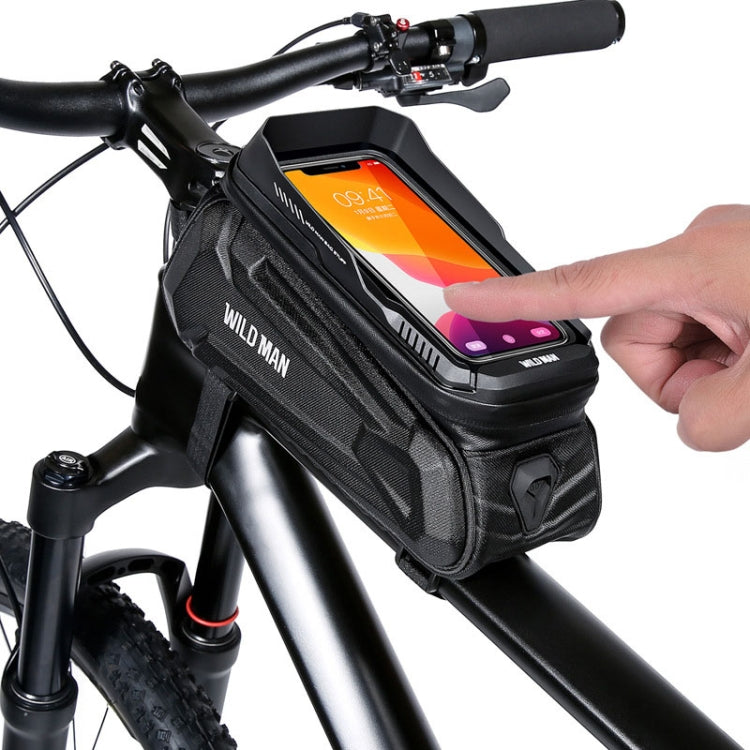 WILD MAN XT5 1.2L EVA Hard Shell Bike Front Beam Bag Touch Screen Phone Waterproof Bag Reluova