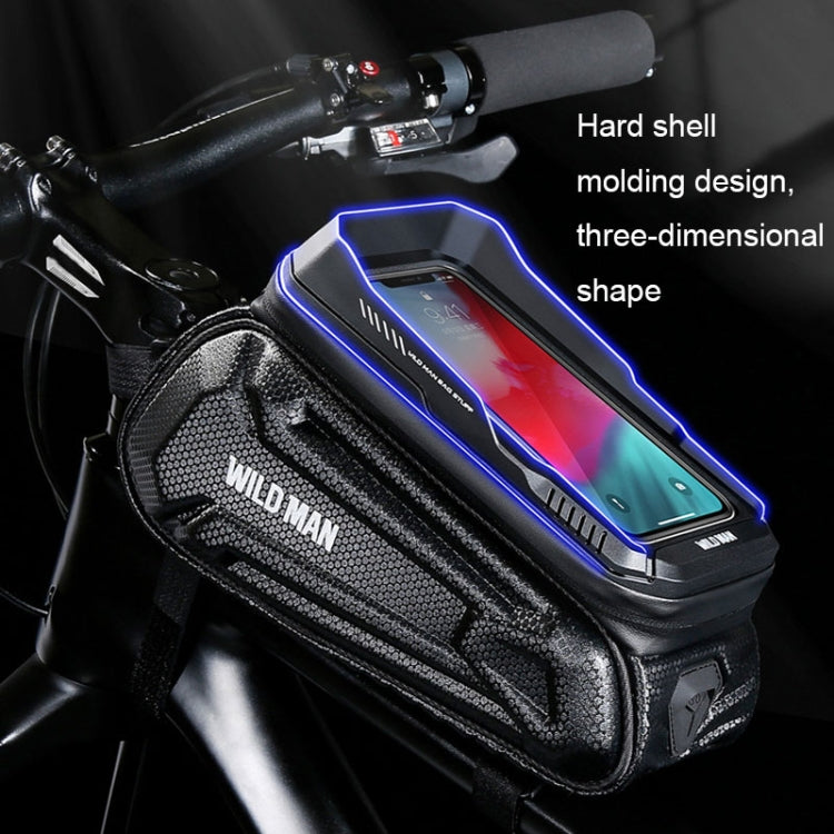 WILD MAN XT5 1.2L EVA Hard Shell Bike Front Beam Bag Touch Screen Phone Waterproof Bag Reluova