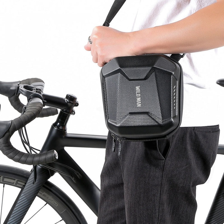 WILD MAN E18 2L EVA Hard Shell Bicycle Waterproof Front Bag Multifunctional Quick Release Hanging Bag Reluova