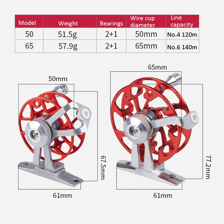 Ice Fishing Raft Reel Fly Reel With Base All Metal Hollow Fishing Tackle