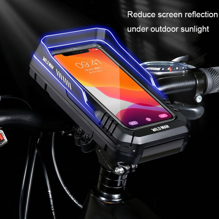 WILD MAN FK4 0.5L EVA Hard Shell Bicycle Waterproof Case Handlebar Phone Touch Screen Holder Reluova