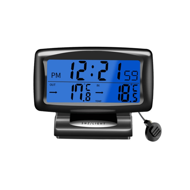 LCD Night Light Car Clock Automotive Electronics Inside And Outside Dual Thermometer