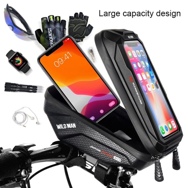 WILD MAN X1 1L EVA Hard Shell Bicycle Phone Touch Screen Handlebar Bag Waterproof Cycling Bag Reluova