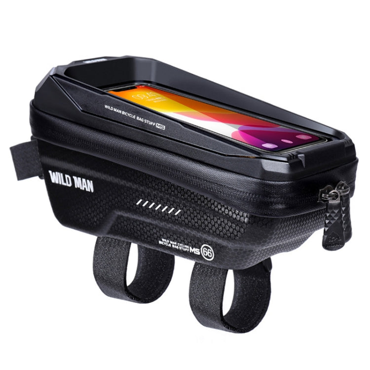 WILD MAN MS66 1.2L EVA Hard Shell Bicycle Front Beam Bag Cycling Touch Screen Phone Bag Reluova