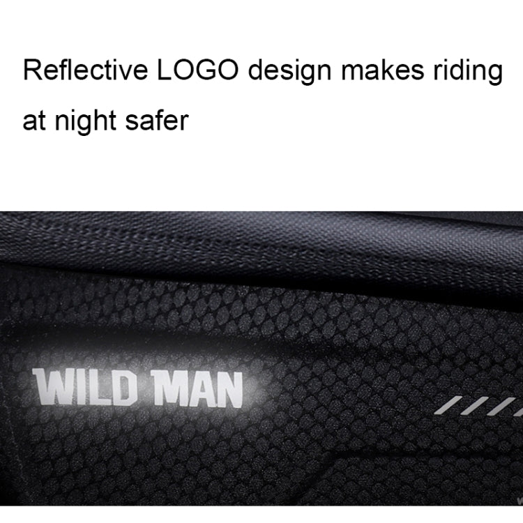 WILD MAN MS66 1.2L EVA Hard Shell Bicycle Front Beam Bag Cycling Touch Screen Phone Bag Reluova