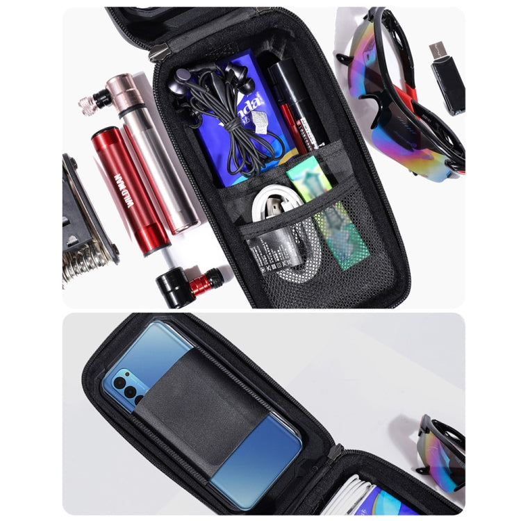 WILD MAN MS66 1.2L EVA Hard Shell Bicycle Front Beam Bag Cycling Touch Screen Phone Bag Reluova