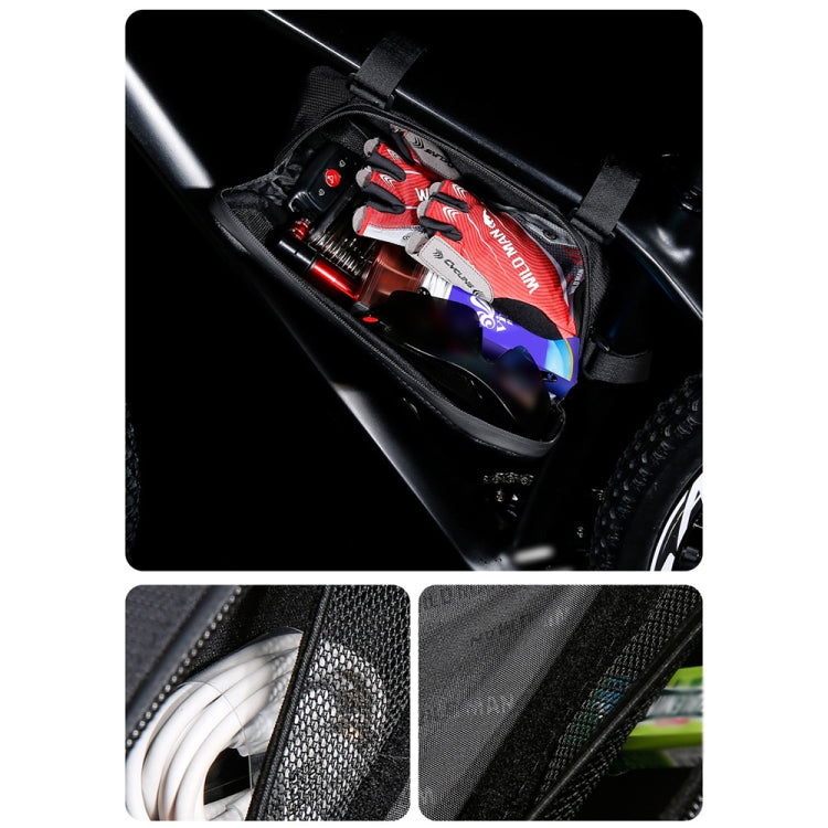 WILD MAN XT9 1.8L EVA Hard Shell Bike Front Beam Triangle Bag Electric Vehicle Waterproof Bag Reluova