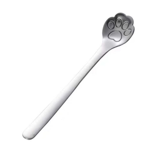 Stainless Steel Coffee Stirring Spoon Ice Cream Cartoon Cat Paw Spoon Reluova