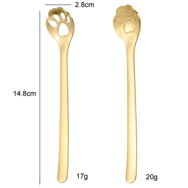 Stainless Steel Coffee Stirring Spoon Ice Cream Cartoon Cat Paw Spoon Reluova