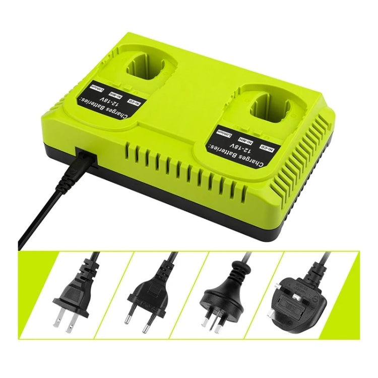 For RYOBI P108 / P117 12-18V Lithium Nickel Battery Dual Port Charger