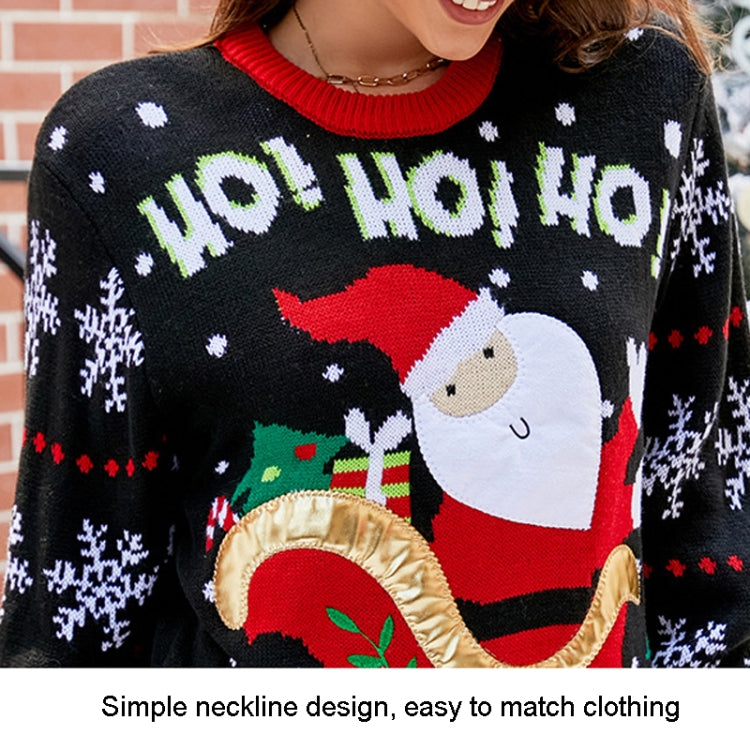 Women Santa Sweater Sweet Embroidery Pullover Knit Sweater