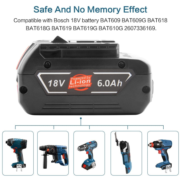 18V Electric Tool Battery Electrical Drilling Spare Battery, For Bosch BSH180 / CAG180-01 / CCS180 / CCS180B / CCS180K