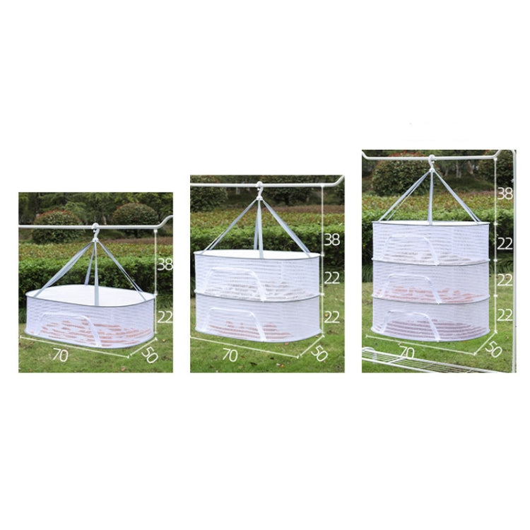 50 x 70cm  Foldable Drying Fishing Vegetables Fish Net Hanging Clothes Drying Storage Shelf