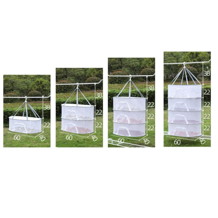 40 x 60cm  Foldable Drying Fishing Vegetables Fish Net Hanging Clothes Drying Storage Shelf