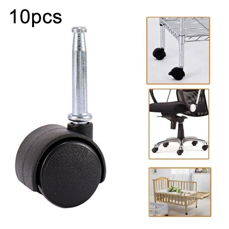 10pcs Swivel Furniture Casters Office Chair Baby Crib Sofa Wheel