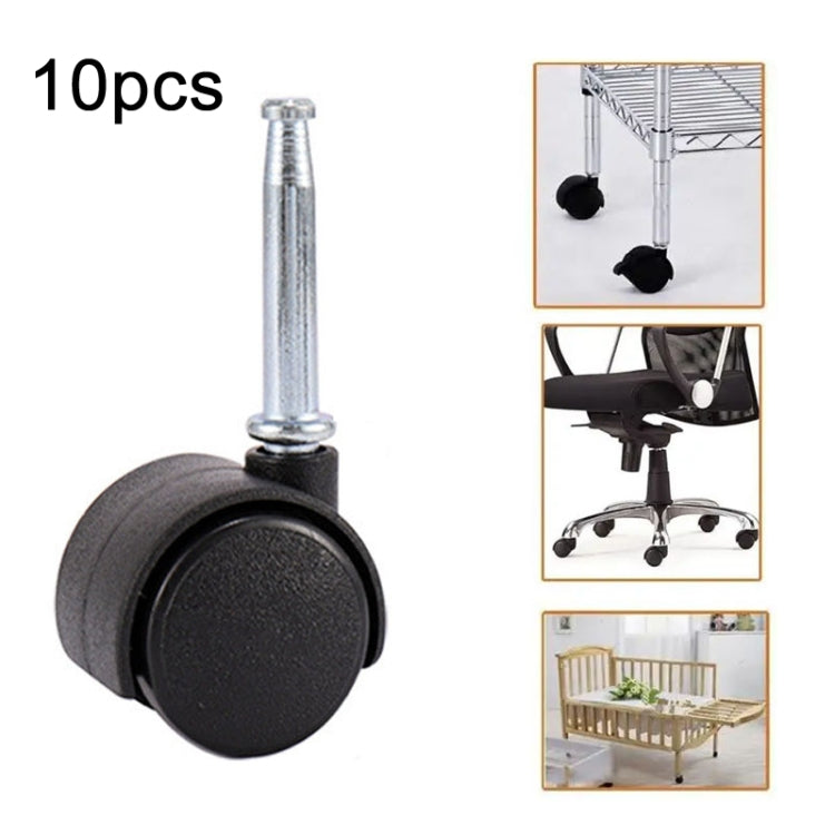 10pcs Swivel Furniture Casters Office Chair Baby Crib Sofa Wheel