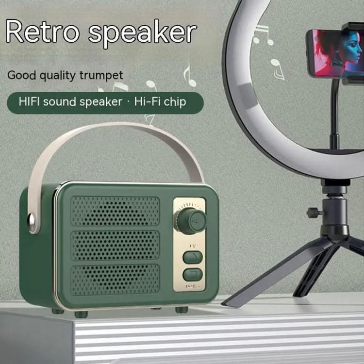 Mini Retro HIFI Level Stereo Sound Handheld Portable Bluetooth Speaker