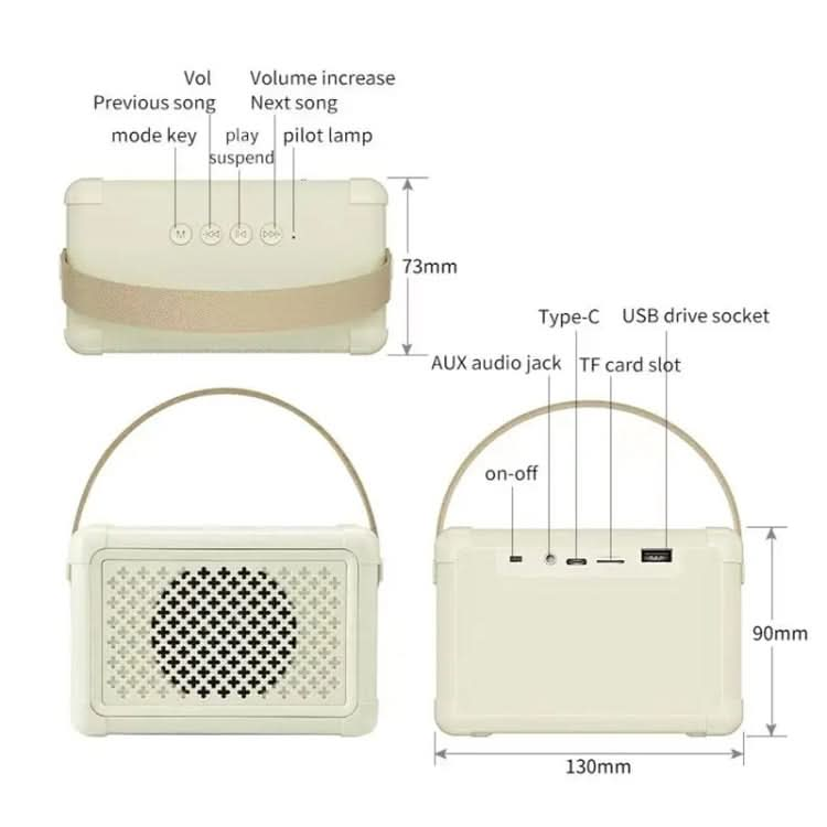 Portable Bluetooth Speaker Home Mini Karaoke Audio