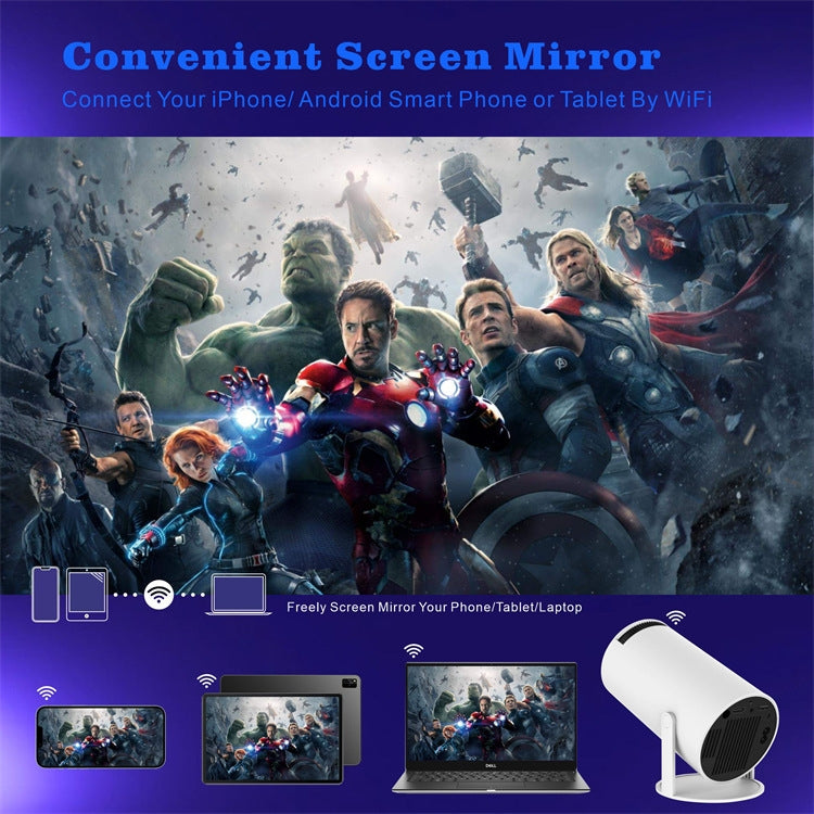 HY300 Smart Projector Android 11.0 System 120 Lumen Portable Projector Reluova