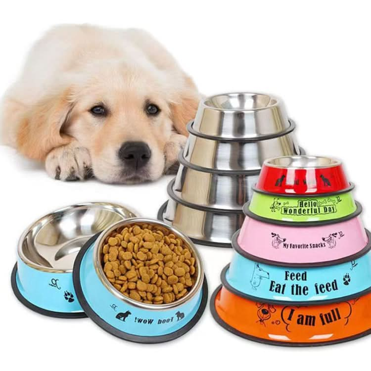 Anti-tip Stainless Steel Pet Bowl Cat Dog Food Basin - Reluova