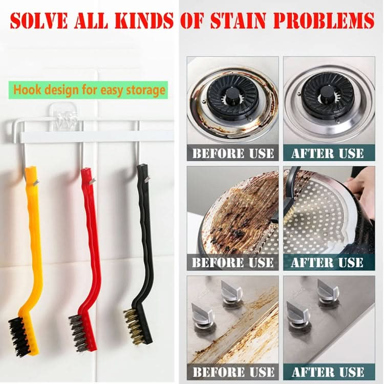 Multifunctional Kitchen Stove Cleaning Brush Set Range Hood Sink Gap Brush Reluova