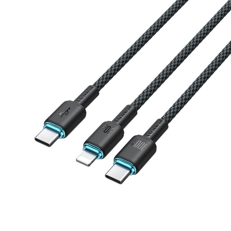 ROMOSS PD100W USB-C / Type-C To 8 Pin & Type-C Fast Charging Cable Transmission Line