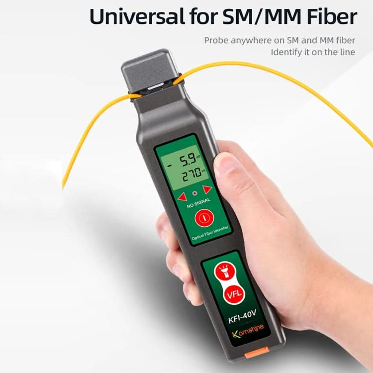 Komshine Fiber Optic Identifier Optical Cable Signal Direction Identifier With VFL Red Light 10mW My Store