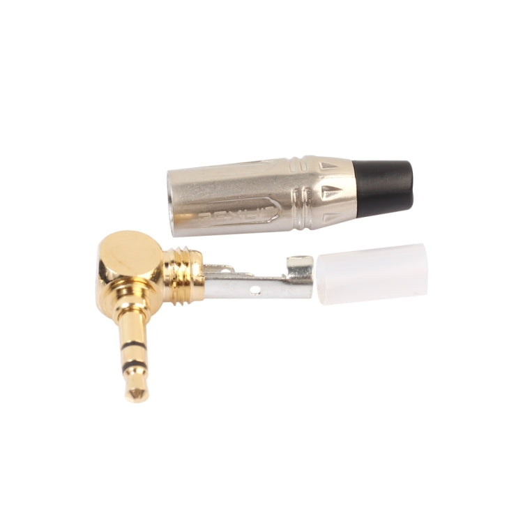 Zinc Alloy L-Shaped 90 Degree 3.5mm Stereo Headset Wire Welding Plug My Store