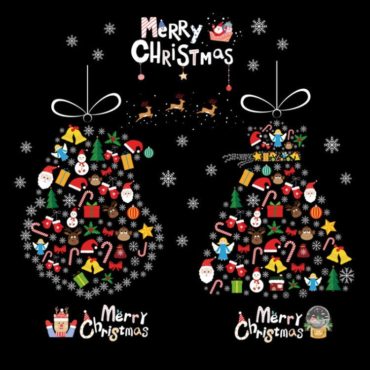 Christmas Window Decoration Poster Santa Claus Elk Snowflake Glass Wall Stickers