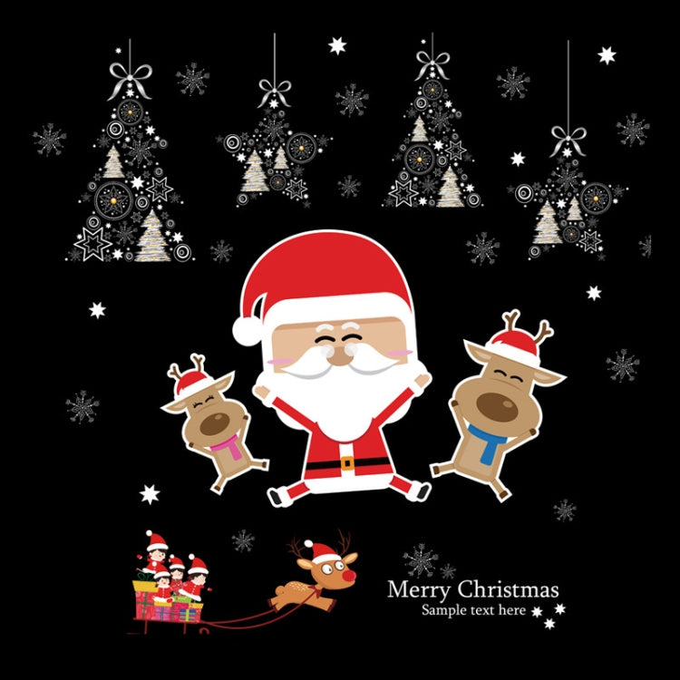 Christmas Window Decoration Poster Santa Claus Elk Snowflake Glass Wall Stickers My Store