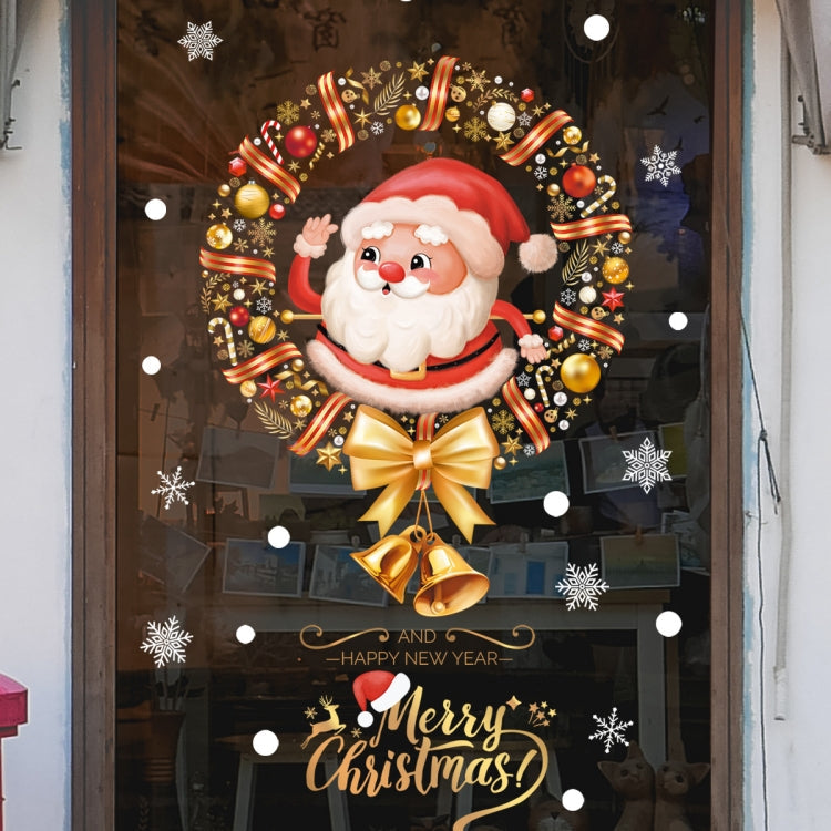 30x45cm Christmas Static Wall Stickers Glass Window Christmas Decoration Poster