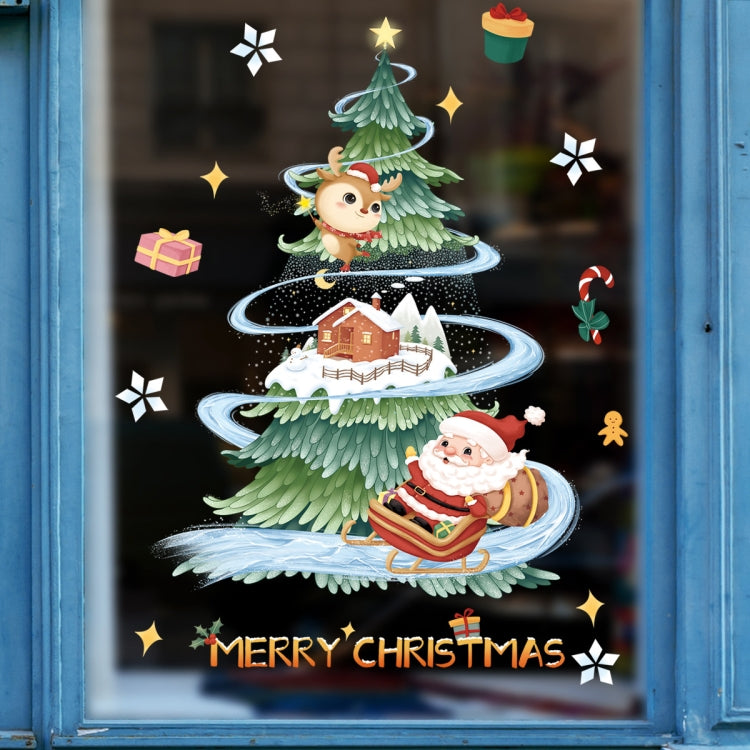 30x45cm Christmas Static Wall Stickers Glass Window Christmas Decoration Poster My Store