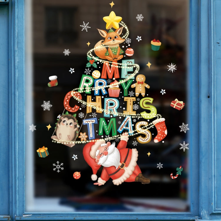 30x45cm Christmas Static Wall Stickers Glass Window Christmas Decoration Poster My Store