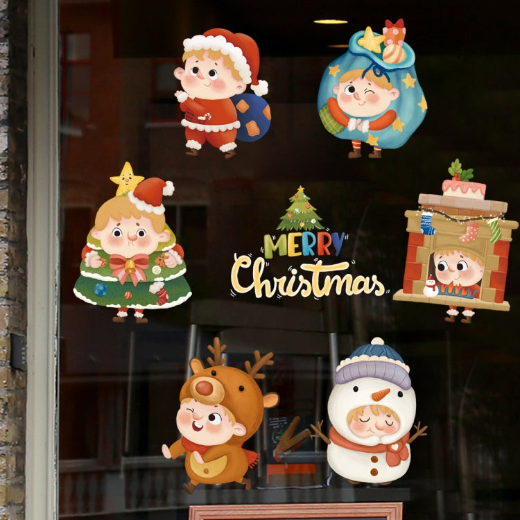 30x45cm Christmas Static Wall Stickers Glass Window Christmas Decoration Poster My Store