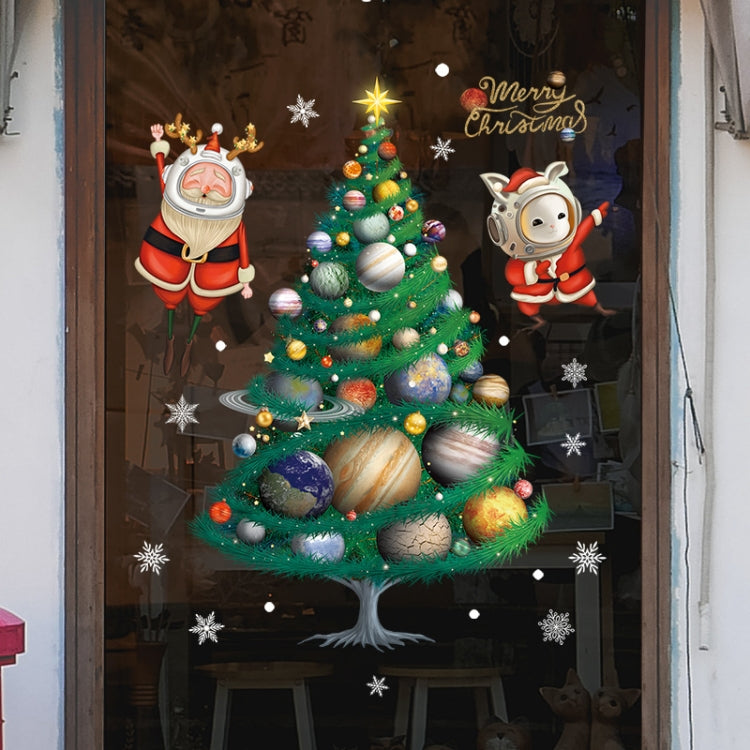 30x45cm Christmas Static Wall Stickers Glass Window Christmas Decoration Poster