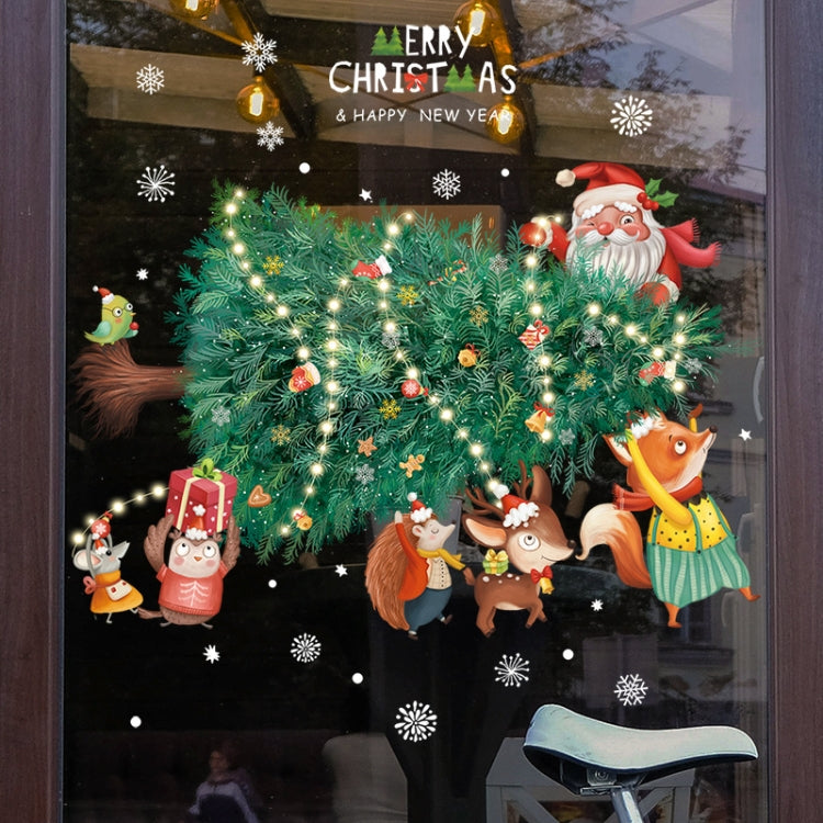 30x45cm Christmas Static Wall Stickers Glass Window Christmas Decoration Poster My Store