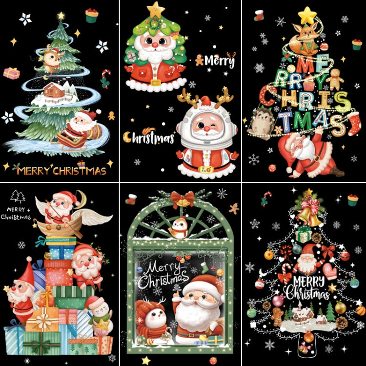 30x45cm Christmas Static Wall Stickers Glass Window Christmas Decoration Poster My Store