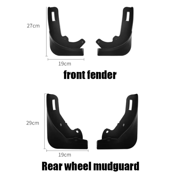 For Tesla Model Y Car Punch-Free Front And Rear Wheel Soft Rubber Mudguards ÎҵÄÉ̵ê